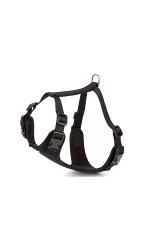 Doggie Havalı Ped Dokuma Köpek Göğüs Tasması 45/55 cm Siyah