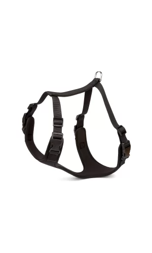 Doggie Havalı Ped Dokuma Köpek Göğüs Tasması 50/70 cm Siyah
