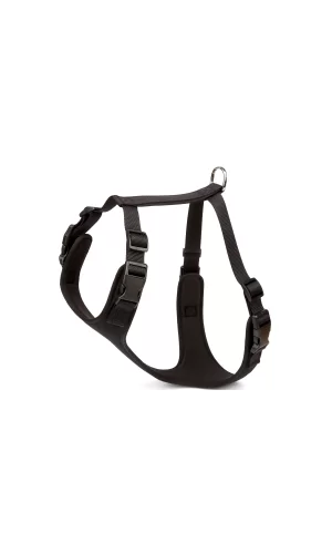 Doggie Havalı Ped Dokuma Köpek Göğüs Tasması 60/85 cm Siyah