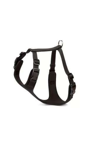 Doggie Havalı Ped Dokuma Köpek Göğüs Tasması 70/95 cm Siyah