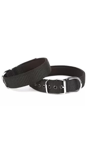 Doggie Konfor Seri Dokuma Köpek Boyun Tasması 4x52-60cm Siyah