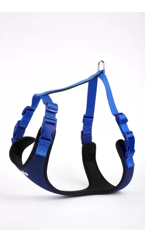 Doggie Softlu Siyah Köpek Bel Tasması 70/95 cm Mavi