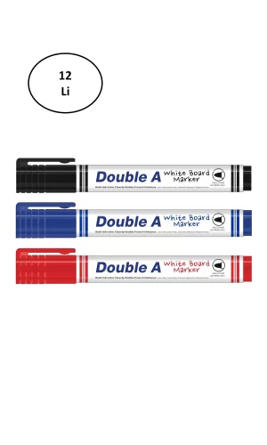 Double A Beyaz Tahta Kalemi Mavi 12li
