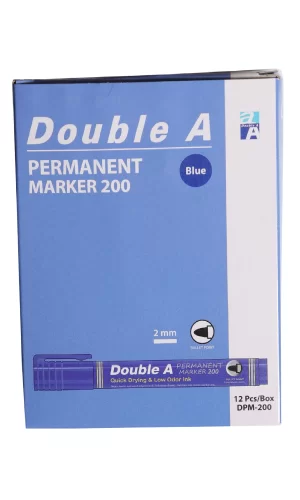 Double A Permanent Yuvarlak Uçlu Kalem Mavi 12li