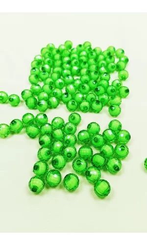 Dünya Boncuk İçten Boncuklu Bileklik Çanta Boncuğu 10 mm 50 gr Yeşil - BNC460