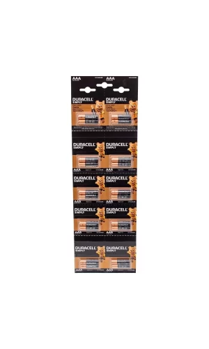 Duracell 1.5v İnce Aaa 20li Alkalin Pil Lr03/mn20
