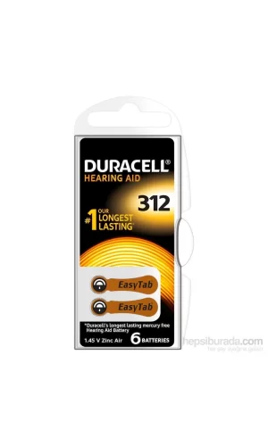 Duracell 312 Numara 6 Lı İşitme Cihazı Pili