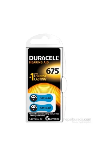 Duracell 675 Numara 6 Lı İşitme Cihazı Pili