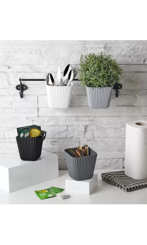Duvara Asılan Çok Amaçlı Organizer - 2&#39;li Saksı Set