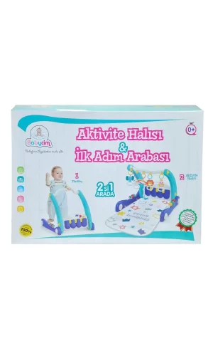 E0633 Aktivite Halısı İlk Adım Arabası Mavi