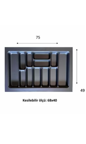 Eco Lüx Modül Kaşıklık Antrasit 76x49 Cm Royaleks-ACERO-20357