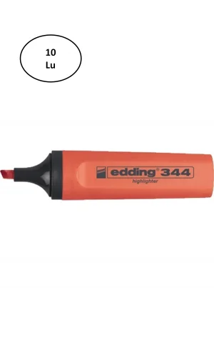 Edding Fosforlu Kalem Nar Çiçeği Kırmızı E-344 10lu