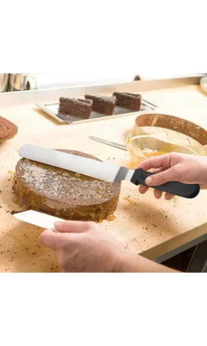 Eğik Pasta Sıvama Spatulası Metal 33 Cm