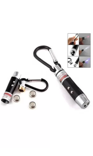El Feneri Anahtarlık Işıklı Anahtarlık 3 Fonksyonlu Lazer Led Fener