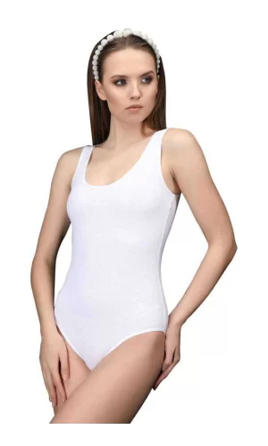 Elit Life Geniş Askılı Kadın Dikişsiz Çıtçıtlı Slip Body Beyaz 878