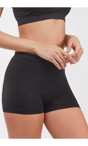 Elite Life Dikişsiz Kadın Boxer Siyah Şort 830