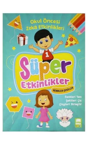 Ema Çocuk Süper Etkinlikler Kitabı Renkler Şekiller