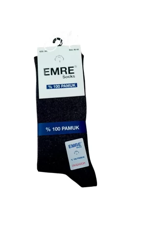 Emre Erkek Dikişsiz Çorap 100% Pamuk