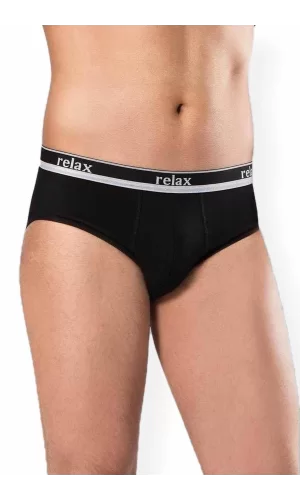 Erkek Pamuklu Likralı Slip Relax Külot Siyah - 1269A