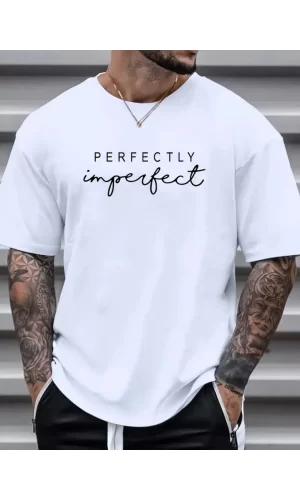 Erkekler Için PERFECTLY Günlük Tişört - Beyaz