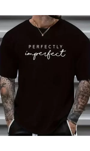 Erkekler Için PERFECTLY Günlük Tişört  - Siyah
