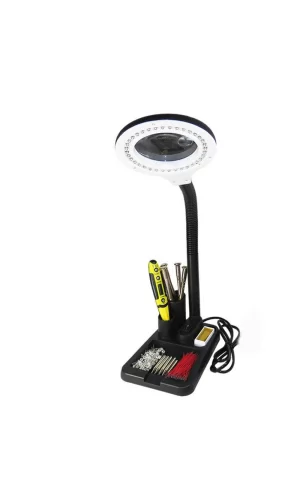 Esnek 5x /10x,40 Led Işıklı Büyüteç ,lamba  Büyüteç Okuma, Çalışma Lehim Masa Lambası A808