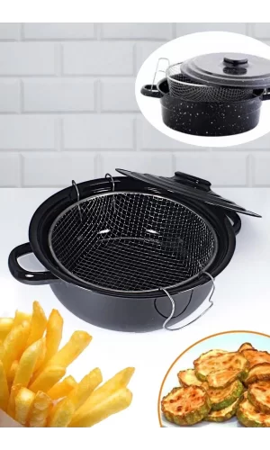 Essan Yanmaz Ve Yapışmaz Fritöz Kızartma Tenceresi