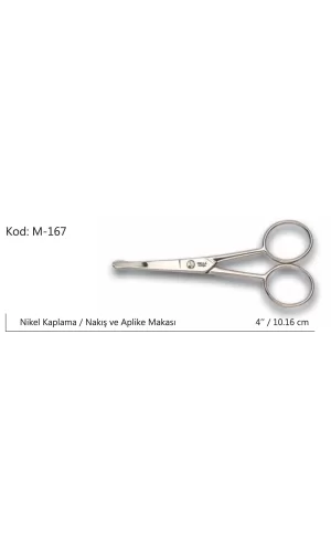 Europe Aplike Ve Nakış Makası Kıvrık Küt Uçlu No:4 10,16 Cm
