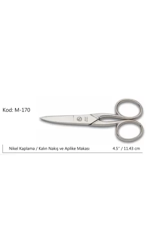 Europe Kalın Nakış Makası Süper Kalite No:4.5 11,43 Cm