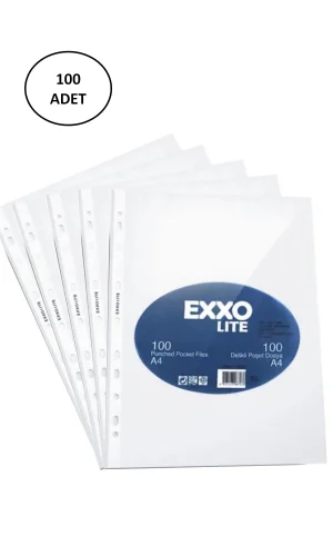 Exxo Poşet Dosya 100 Adet Lite A4 PP