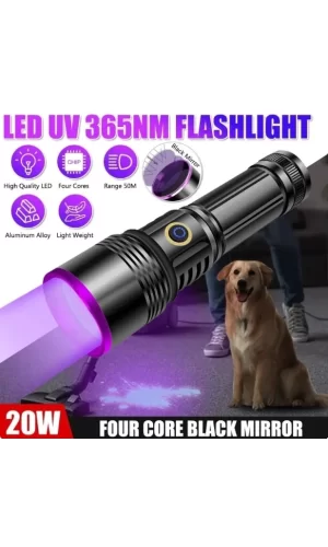 F-365 Uv 20w Şarjlı 26650 Pilli Profesyonel El Feneri