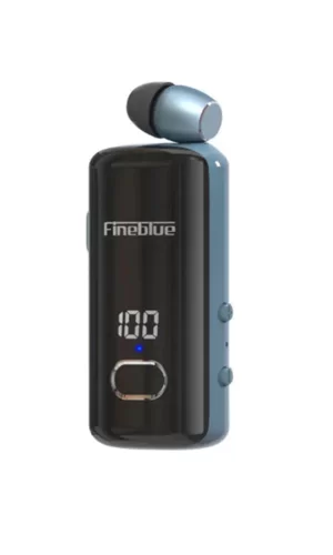 F580 Dijital Göstergeli Makaralı Titreşimli Bluetooth Kulaklık Mavi