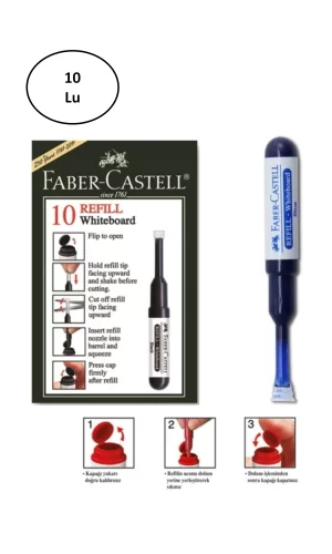 Faber Castell Beyaz Tahta Kalem W20 Refili Mavi 10lu