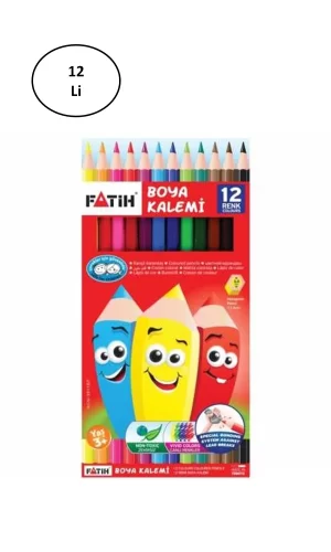 Fatih 12 Renk Tam Boy Kuruboya 12li