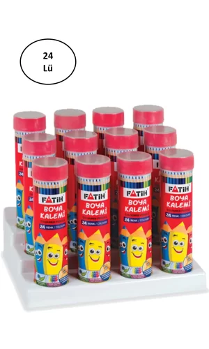 Fatih 12 Renk Tam Boy Tüplü Kuruboya 24lü