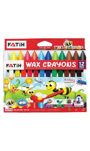 Fatih 50290 Mum Pastel Boya Triangular Üçgen Crayons 12 Renk