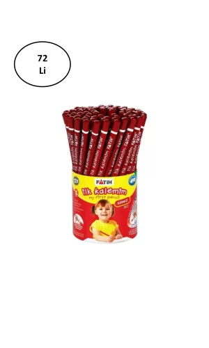 Fatih Jumbo Üçgen Başlangıç Kalemi Kırmızı 72Li