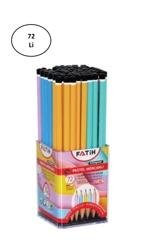 Fatih Kurşun Kalem Üçgen Mercanlı Pastel Renkli Fa12070kl00 (72 Li Paket)