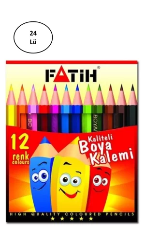 Fatih Kuruboya 12 Renk Yarım Boy 24lü