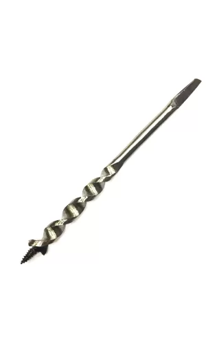 Fenerli Ahşap Burgu El, Matkap Ucu - Dört Köşe 22 Mm