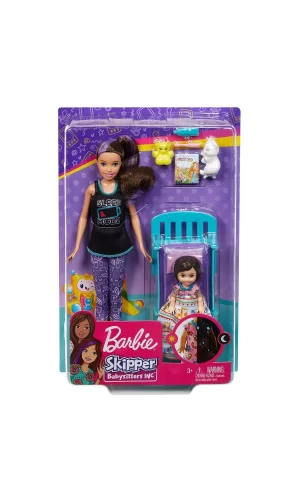Fhy97 Barbie Bebek Bakıcısı Bebeği Ve Aksesuarları Oyun Seti