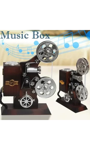 Film Makinesi Görünümlü Müzik Kutusu