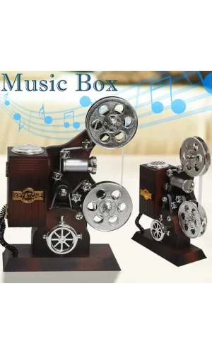 Film Makinesi Görünümlü Müzik Kutusu