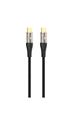 Force Cb421t Hasır Örgü Ve Ekstra Güçlendirilmiş Başlıklı Type-c To Type-c Hızlı Şarj Ve Data Kablo