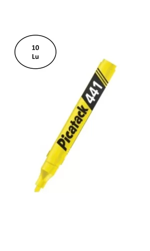 Force Picatack 441 Fosforlu Kalem Sarı 10lu