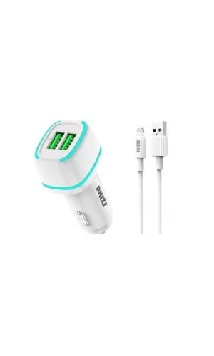 Force Qcc571l Çift Çıkışlı Fast Lightning Usb Kablolu Araç Şarj Cihazı