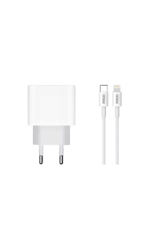 Force Qch281l Pd Destekli 15w Type-c To Lightning Usb Kablolu Şarj Cihazı