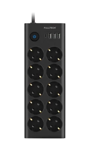 Ftr14 Type-c Girişli Akım Korumalı 10’lu Priz, 3 Usb
