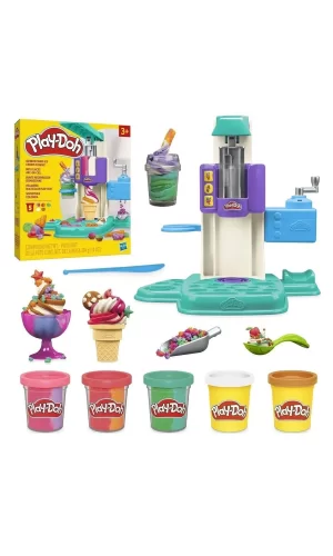 G0028 Play-doh Gökkuşağı Dondurma Makinesi Oyun Seti+3 Yaş