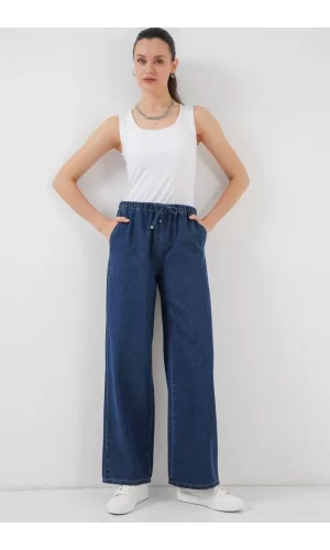 Geniş Paça Kot Pantolon 6706 - A.Lacivert